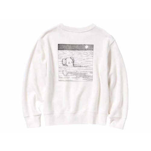 Sweat Kaws X Uniqlo Ocean White FW23 - false - Modalova