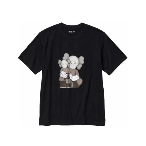 T-Shirt Kaws X Uniqlo Hug Black FW23 - false - Modalova