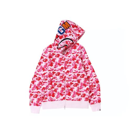 Hoodie ABC Camo Shark Full Zip SS23 Pink - Bape - Modalova