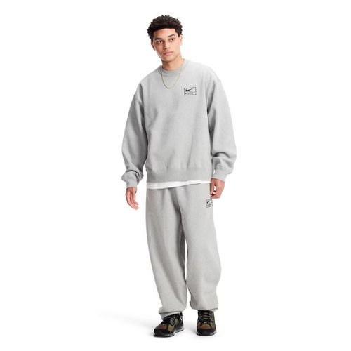 Sweat x Stussy Crew Fleece Grey - Nike - Modalova