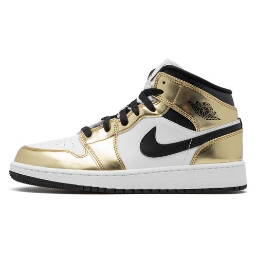 Air 1 Mid Metallic Gold Black White - Jordan - Modalova