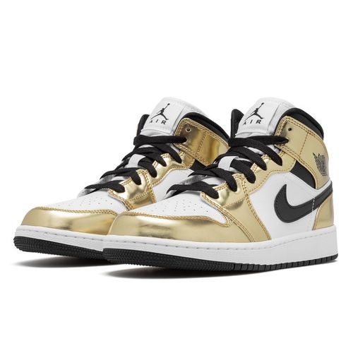 Air 1 Mid Metallic Gold Black White - Jordan - Modalova