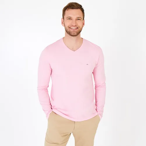 T-shirt rose col V à manches longues - Eden Park - Modalova