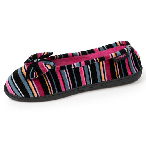 Chaussons Ballerines Semelle Ultra-souple, Confortables, Semelle À Mémoire De Forme Rayures - Isotoner - Modalova
