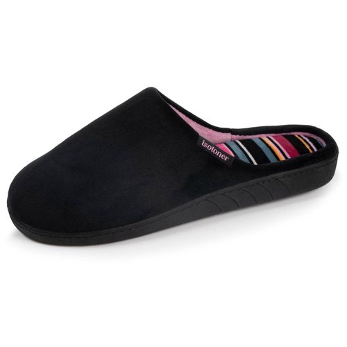 Chaussons Mules Semelle Ergonomique Confort, Velours - Isotoner - Modalova