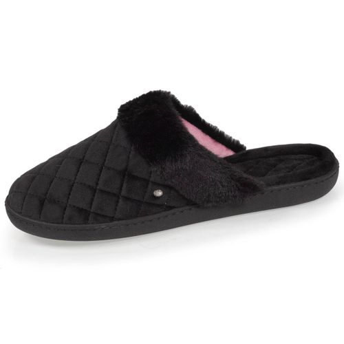 Chaussons Mules En Microvelours Matelassé - Isotoner - Modalova
