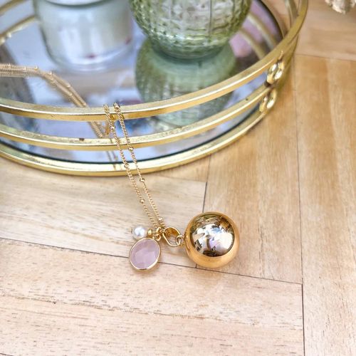 Bola De Grossesse Or Perle Et Quartz Or - A Mes Copines - Modalova