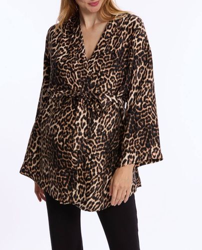 Kimono De Grossesse Et Allaitement Roxane Leopard - Cache Coeur - Modalova