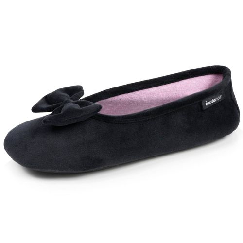 Chaussons Ballerines Microvelours Semelle Ultra Souple Mousse À Mémoire Forme - Isotoner - Modalova