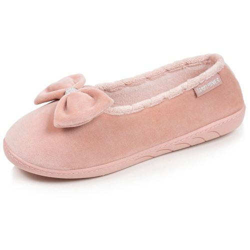Chaussons Ballerines Microvelours Semelle Ergonomique Mousse À Mémoire Forme Blush - Isotoner - Modalova