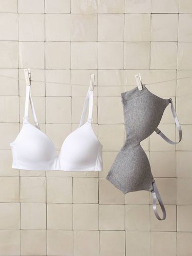 Lot 2 soutien-gorge allaitement coton bio chiné - Vertbaudet - Modalova