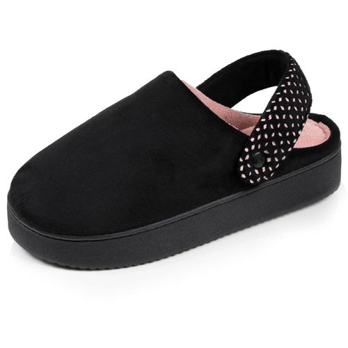 Chaussons Mules Suédine Plateforme De 3,5 Cm, Confort Mousse Optimal - Isotoner - Modalova