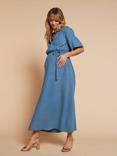 Robe longue grossesse et allaitement jean - Envie De Fraise - Modalova