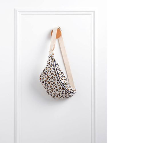 Sac Banane En Gaze De Coton Imprimé Léopard Ecru - Sauthon - Modalova