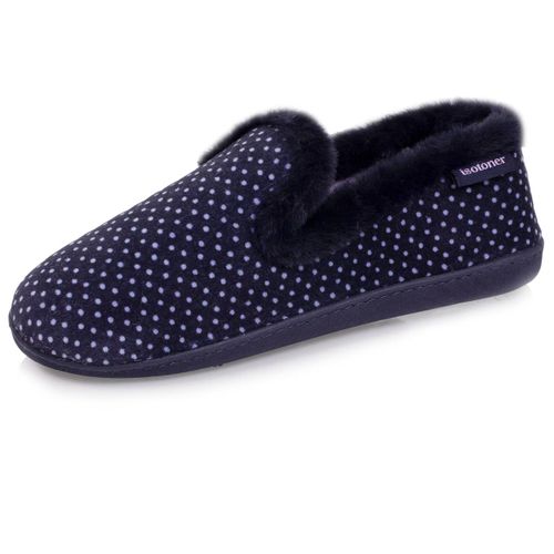 Chaussons Charentaises Soutien Voûte Plantaire, Mémoire De Forme, Chaud Et Tendance À Pois Pois - Isotoner - Modalova