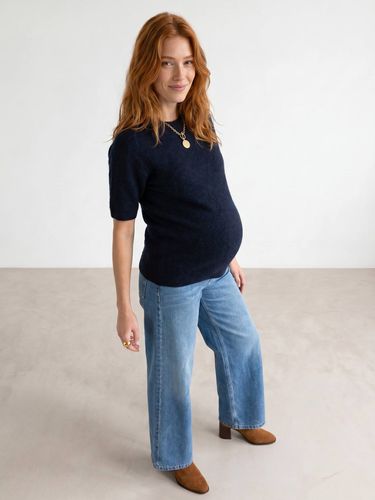 Pull de grossesse manches courtes marine - Vertbaudet - Modalova
