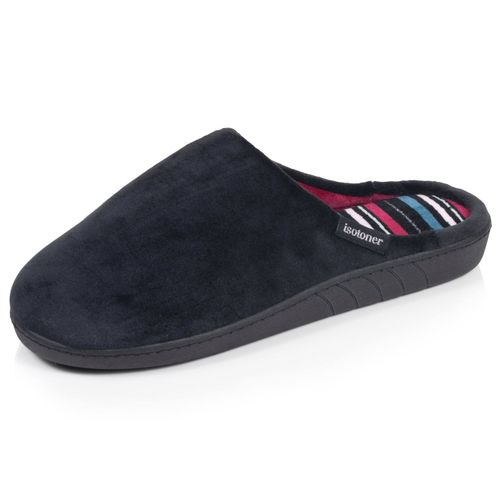 Chaussons Mules Microvelours Semelle Ergonomique, Mousse À Mémoire Forme - Isotoner - Modalova