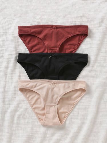 Lot de 3 culottes de grossesse en coton bio lot beige, rouge, noir - Vertbaudet - Modalova