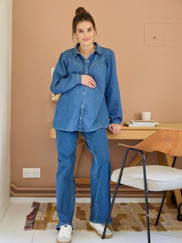 Jean de grossesse large denim brut - Vertbaudet - Modalova