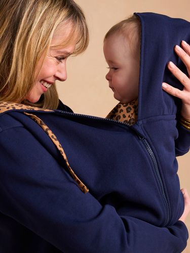 Sweat zippé évolutif avec protège-bébé marine - Envie De Fraise - Modalova