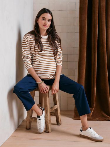 Pantalon de grossesse chino marine - Vertbaudet - Modalova