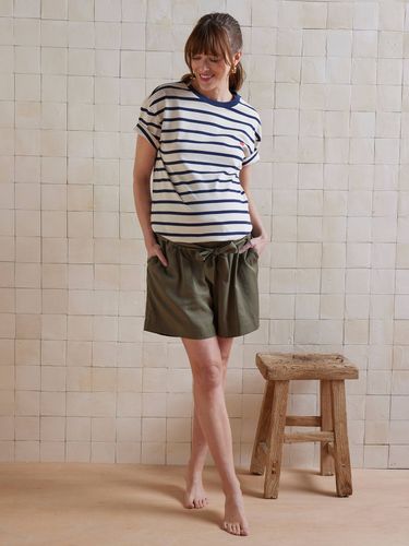 Short de grossesse avec bandeau en lyocell kaki - Vertbaudet - Modalova
