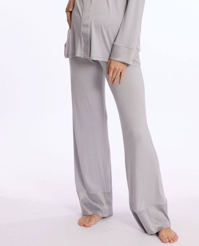 Pantalon De Maternité Satine Gris - Cache Coeur - Modalova