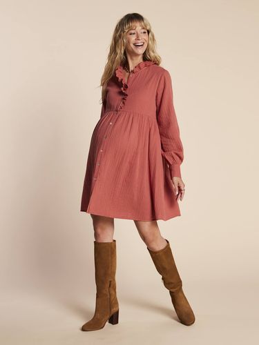 Robe de grossesse et allaitement en gaze de coton terracotta - Envie De Fraise - Modalova