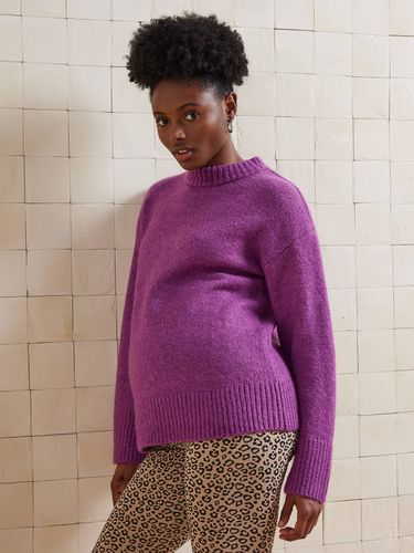 Pull col rond grossesse maille jersey avec laine fuchsia - Vertbaudet - Modalova
