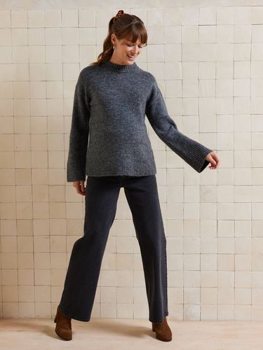 Pull col rond grossesse maille jersey avec laine anthracite - Vertbaudet - Modalova