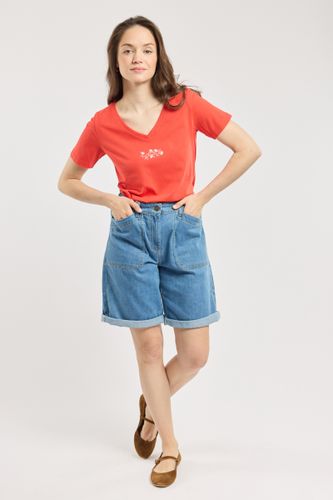 T-shirt col V fleurs - coton léger - ARMOR LUX FR - Modalova