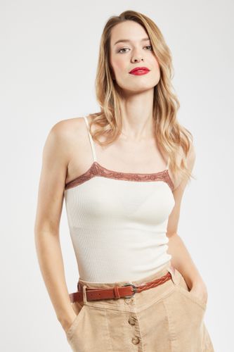 Caraco col dentelle - laine et soie - ARMOR-LUX - Modalova
