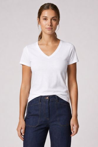 T-shirt col V - coton flammé - ARMOR-LUX - Modalova