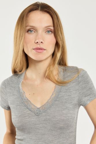 T-shirt col dentelle - laine et soie - ARMOR LUX FR - Modalova