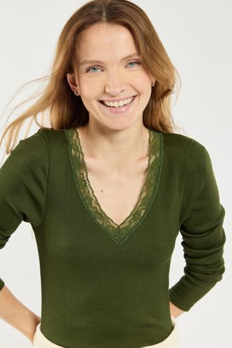 T-shirt manches longues - laine et soie - ARMOR LUX FR - Modalova
