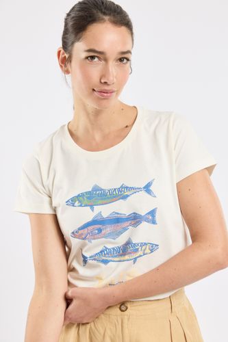 T-shirt sérigraphié CYBAILLE - coton - BERMUDES - Modalova