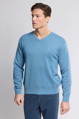 Pull col V - coton - BERAC - Modalova