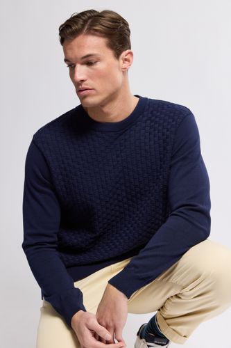 Pull maille fantaisie - coton - BERAC - Modalova