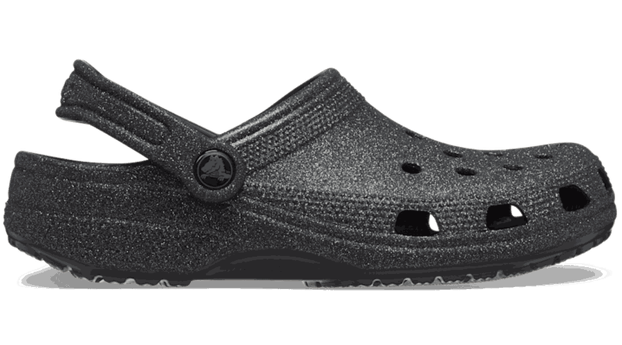 Classic Glitter Sabots Unisex Black Glitter 36 - Crocs - Modalova