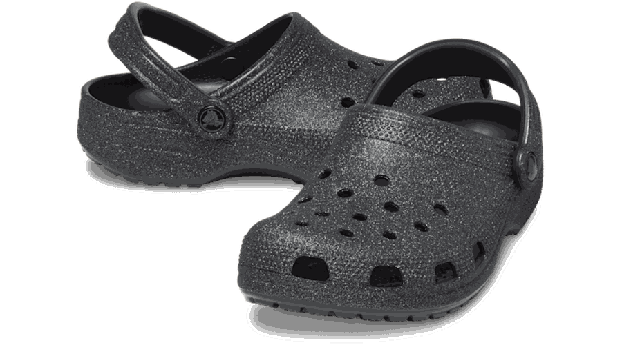Classic Glitter Sabots Unisex Black Glitter 41 - Crocs - Modalova