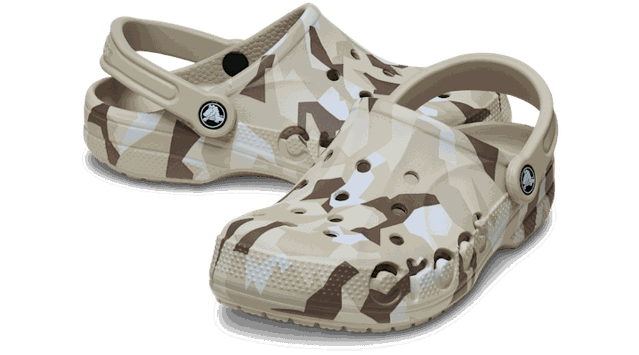 Baya Seasonal Printed Sabots Unisex Cobblestone/White 36 - Crocs - Modalova