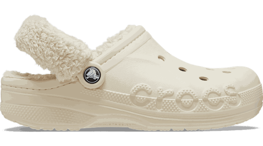 Crocs Baya Lined Fuzz-Strap Sabots Unisex Winter White 36 - Crocs FR Feed New - Modalova
