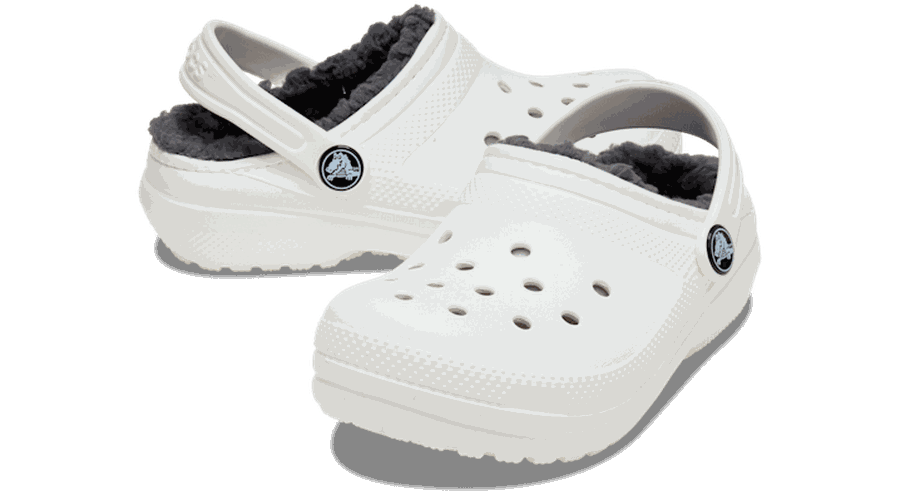 Classic Lined Sabots Enfants White / Grey 28 - Crocs - Modalova