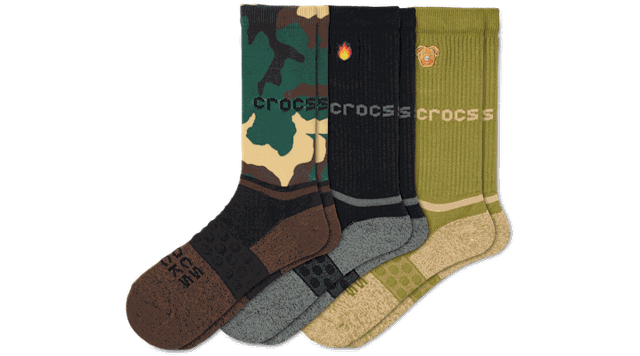Crocs Socks Adult Crew Graphic 3 Pack Chaussures Unisex / M - Crocs - Modalova