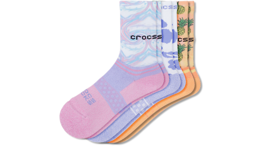 Crocs Socks Kid Crew Girl Pool Party 3 -Pack Chaussures Enfants / S - Crocs - Modalova