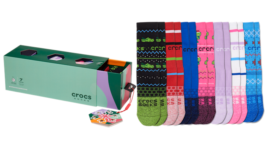 Crocs Socks Adult Holiday Gift Set Chaussures Unisex OSFA - Crocs FR Feed New - Modalova