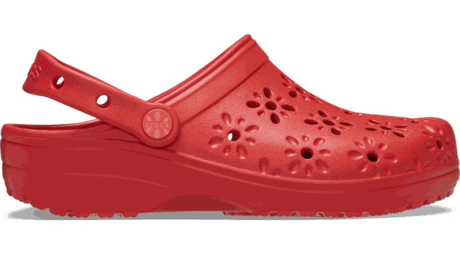 Crocs Classic Floral Cut-Out Sabots Unisex Cherry Red 36 - Crocs FR Feed New - Modalova
