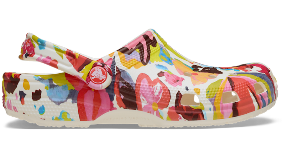 Classic Painted Floral Sabots Unisex Chalk 36 - Crocs - Modalova