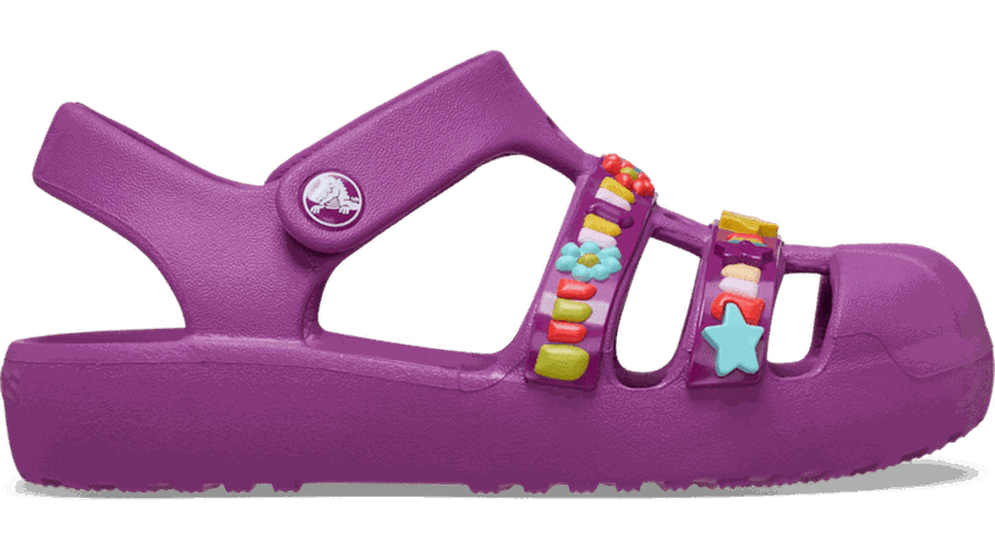 Crocs Toddler Classic Beaded Fisherman Sandales Enfants Grapeberry 22 - Crocs FR Feed New - Modalova