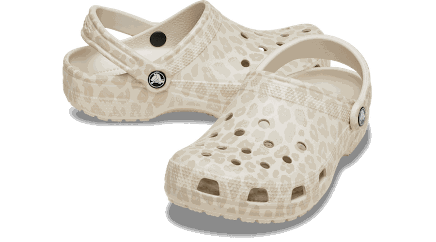 Classic Animal Sabots Unisex Almond Tint/Leopard 36 - Crocs - Modalova